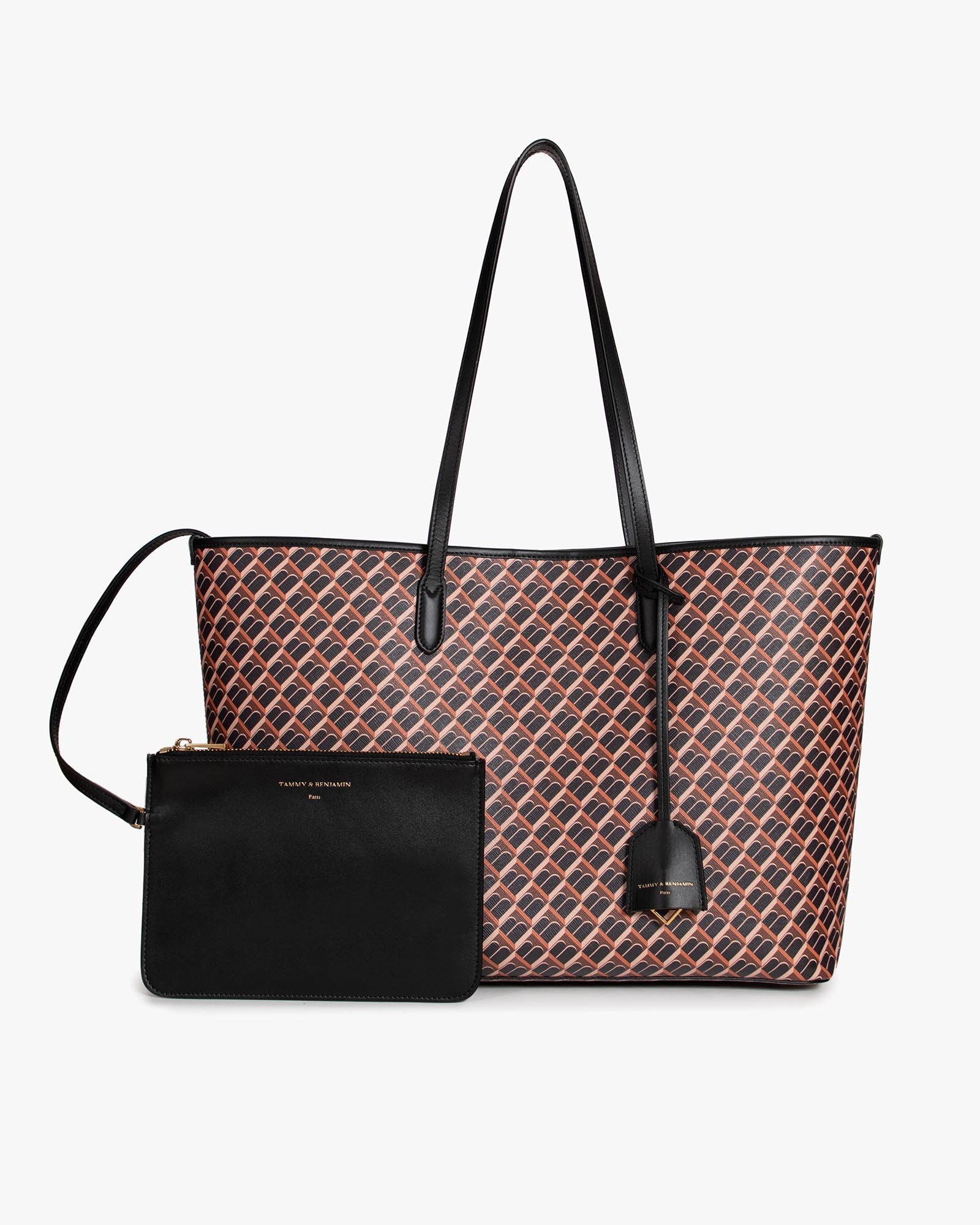 TOTE MONOGRAM - Brown and black