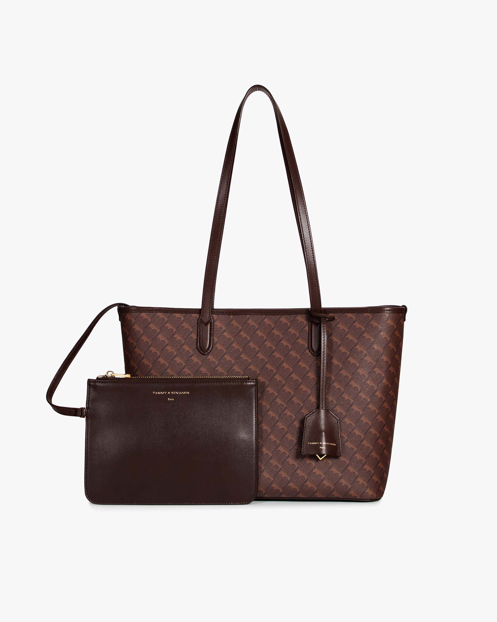 TOTE MONOGRAM PM - Brown chocolate